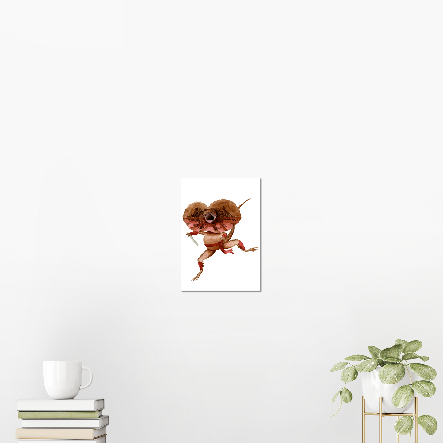 Fighter Frill-Necked Lizard Giclée Art Print