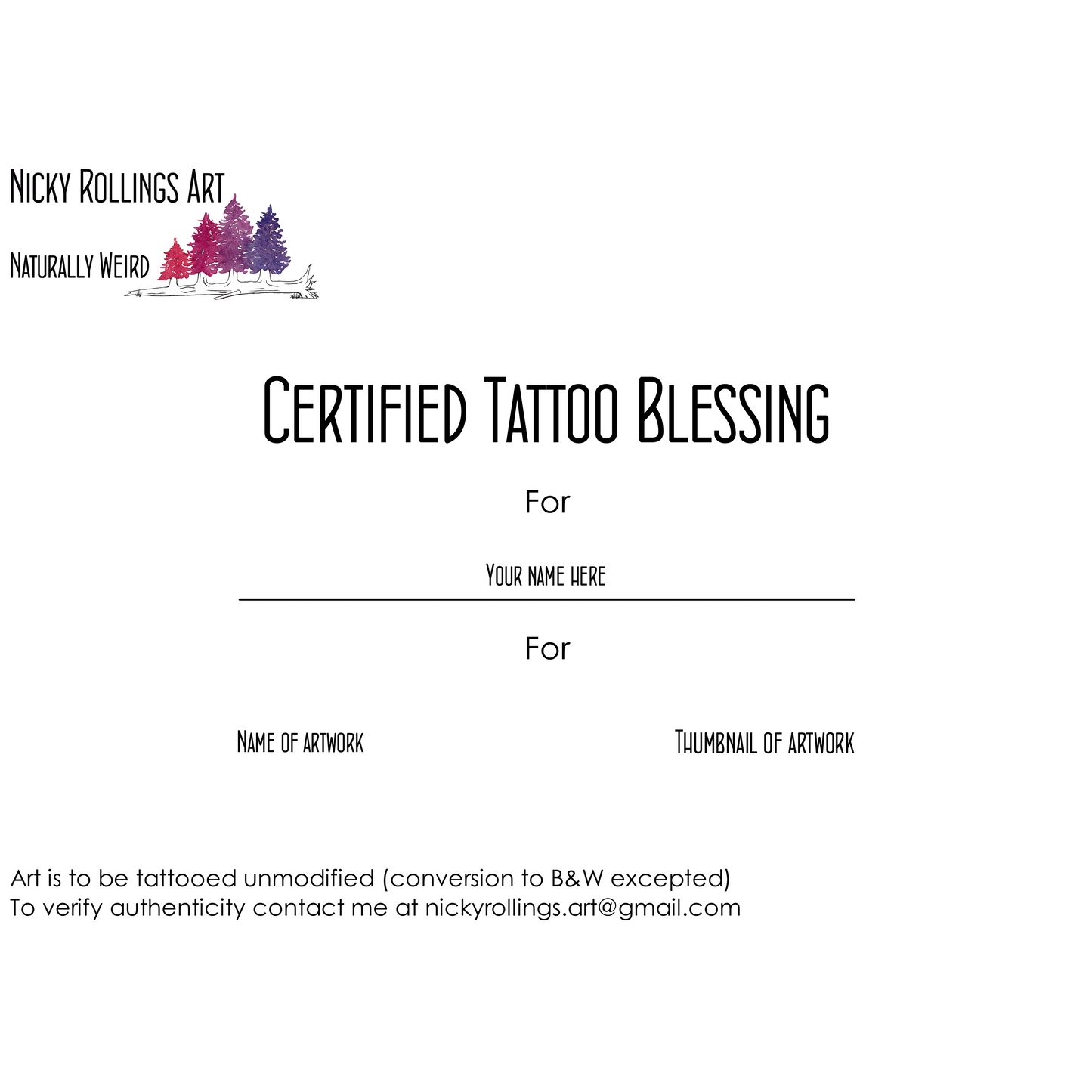 Tattoo Blessing