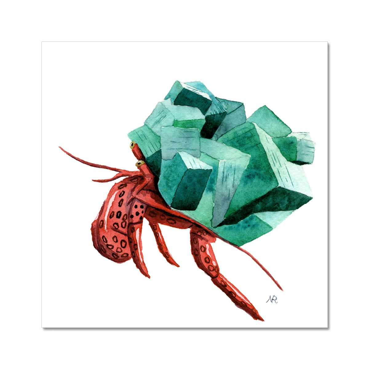 Fluorite Crab Giclée Art Print