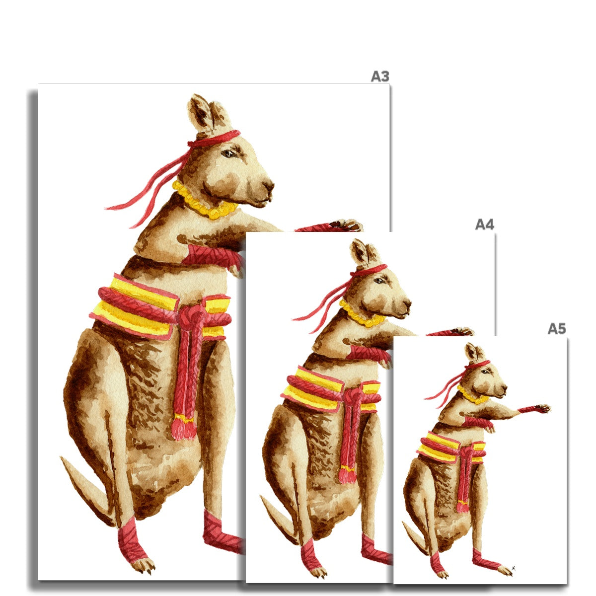 Monk Kangaroo Giclée Art Print