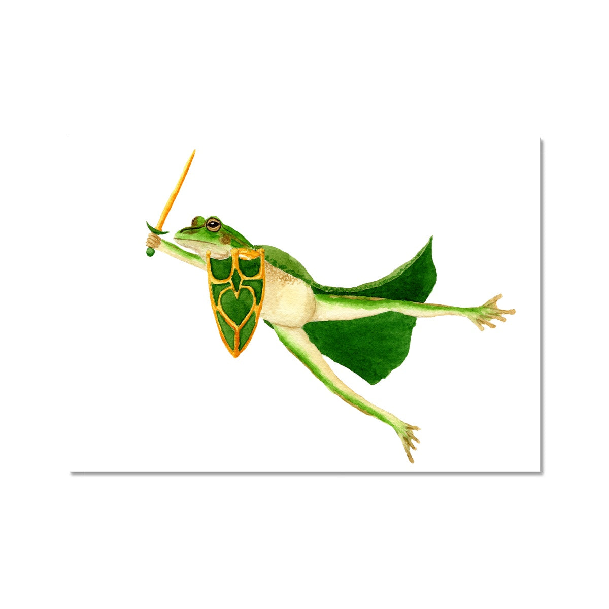 Paladin Green and Gold Bell Frog Giclée Art Print